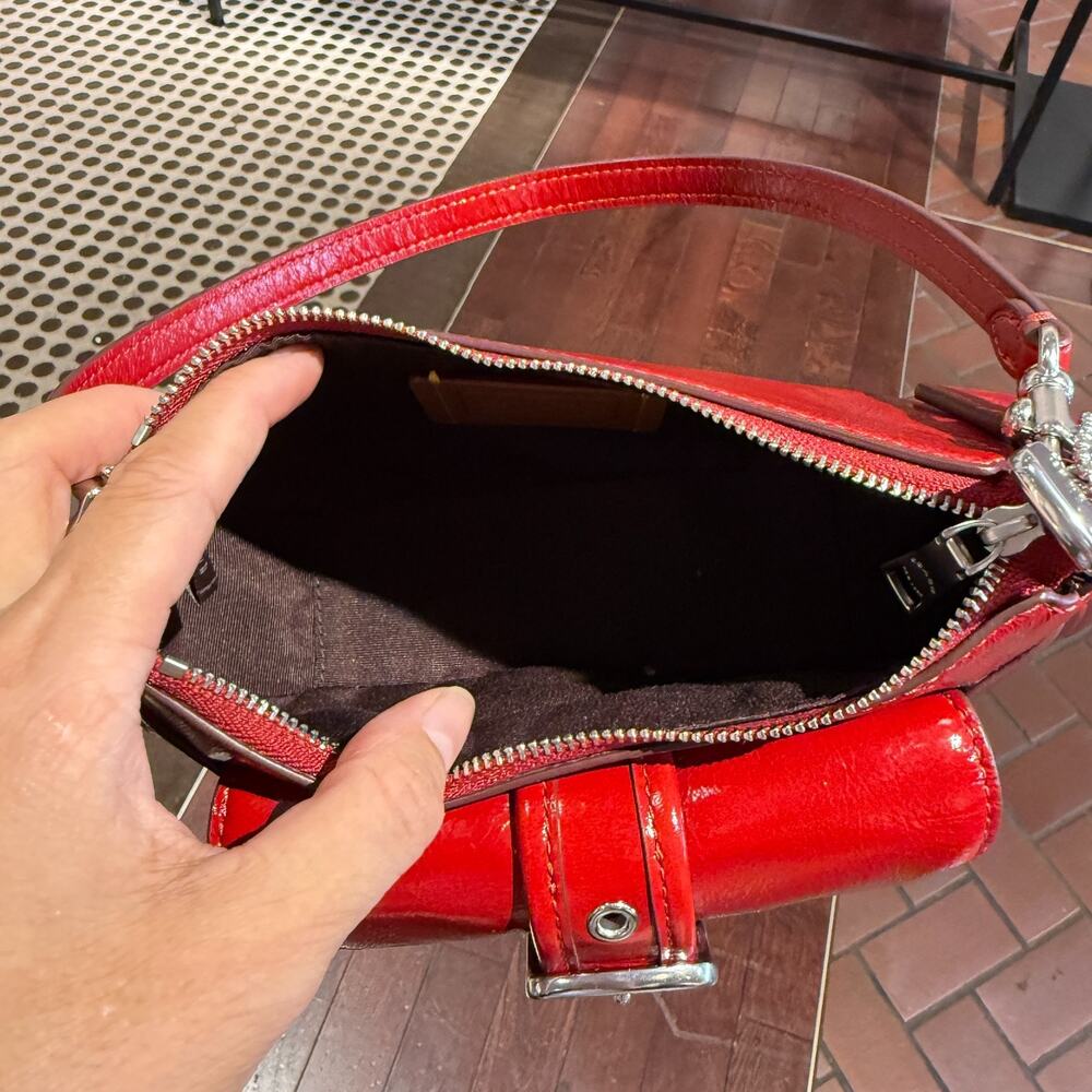 Coach Outlet Ashton Mini Shoulder Bag CDB19 Silver/Dark Cardinal - Picture 8 of 10